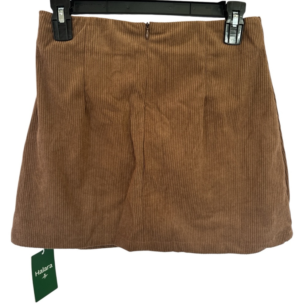 HALARA Corduroy Mini Skirt in Chestnut Brown - Picture 2 of 6